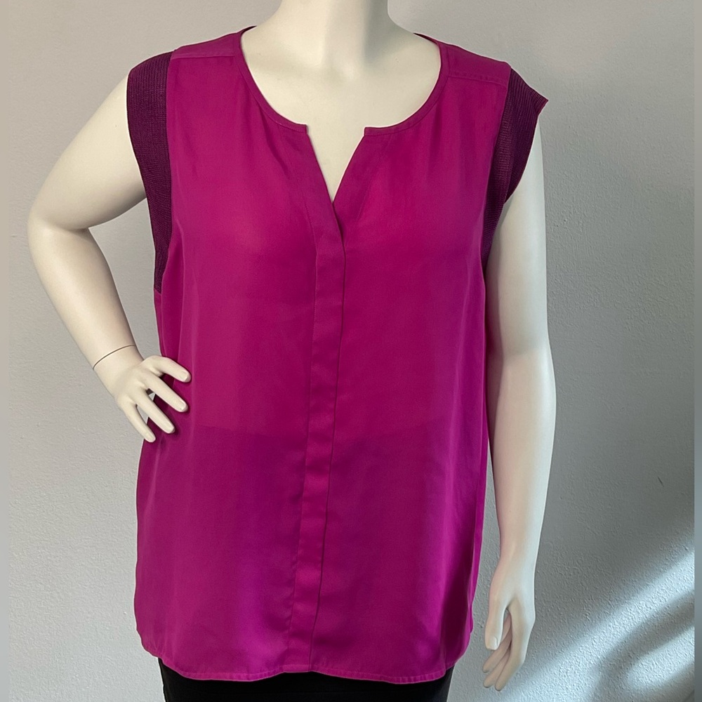 CAbi style 5033 Fuschia Campo Sleeveless Blouse sz XL